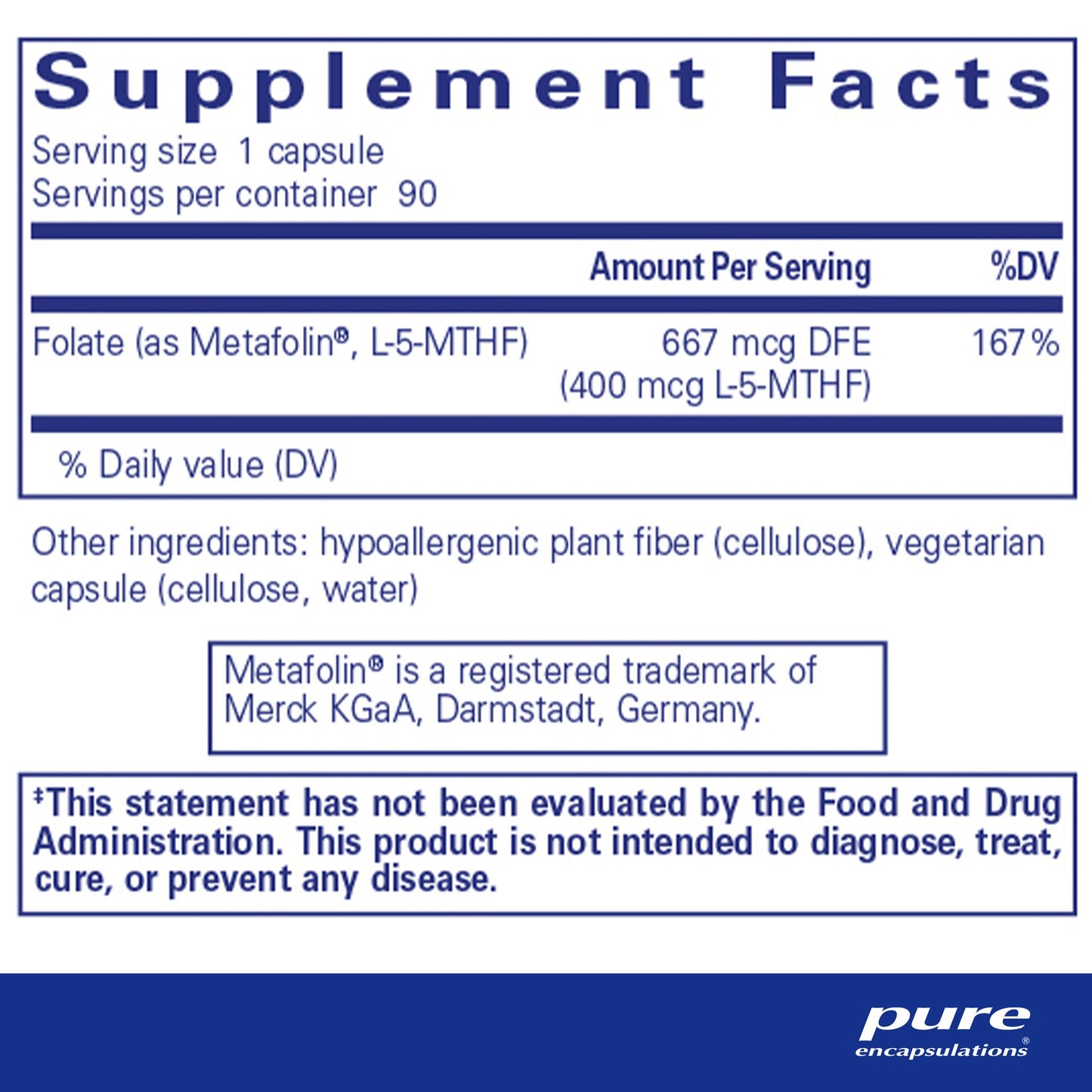 Pure Encapsulations Folate 400