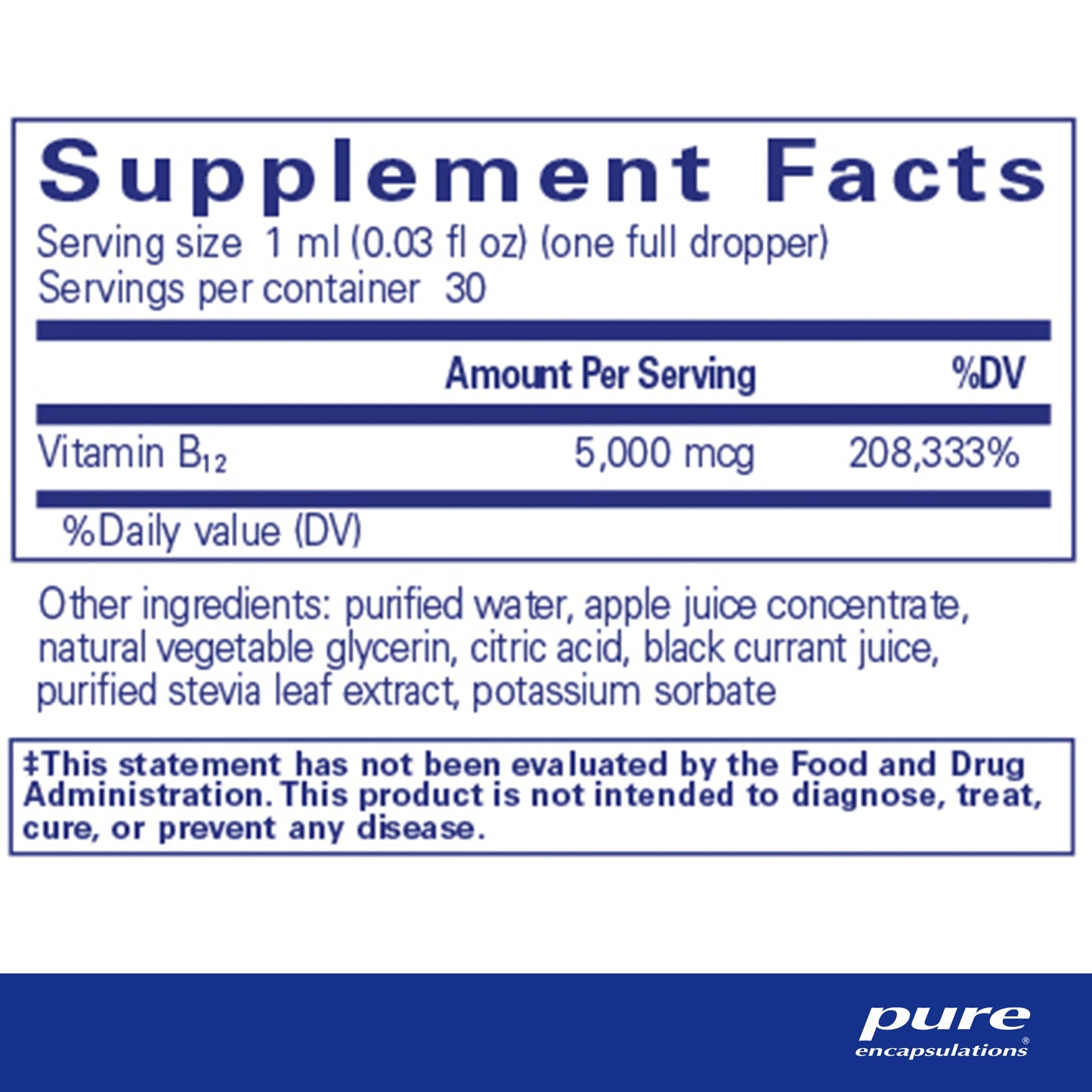 Pure Encapsulations B12 5000 Liquid