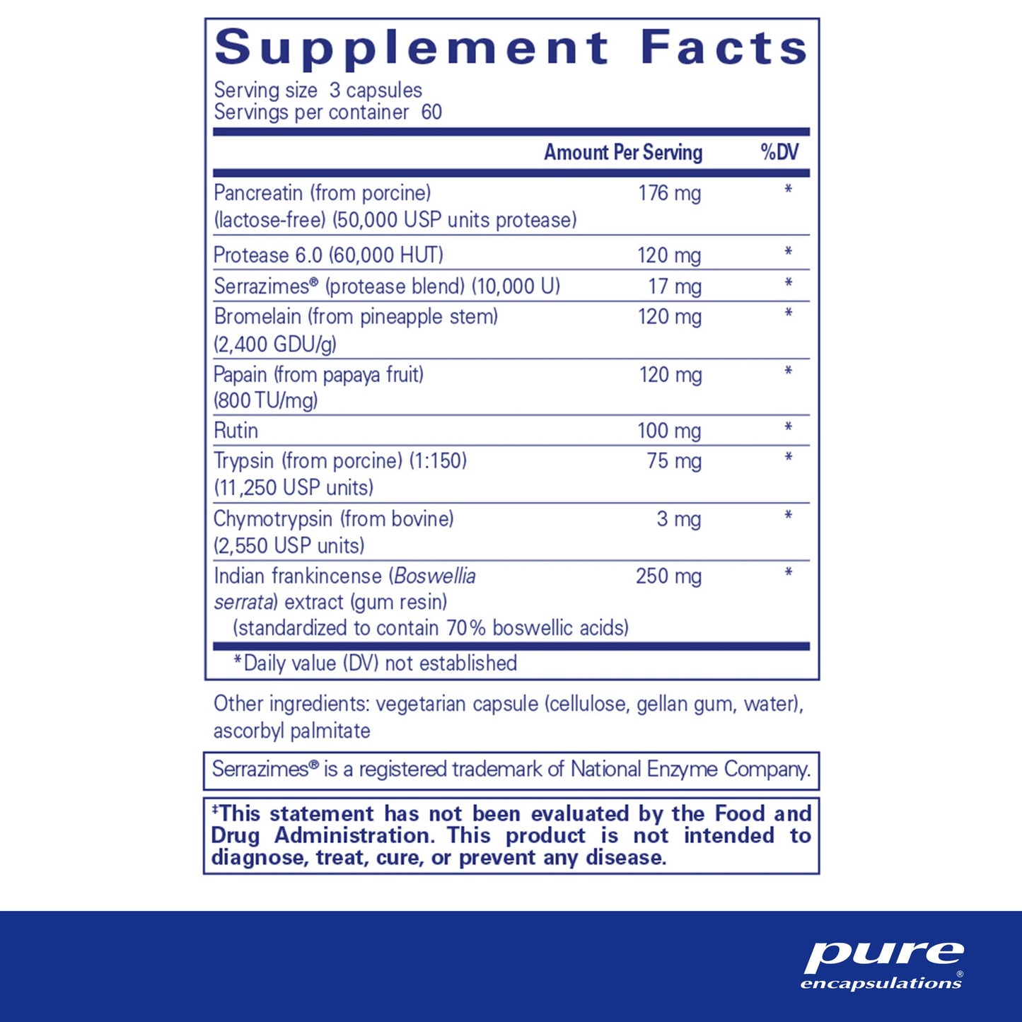 Pure Encapsulations Systemic Enzyme Complex