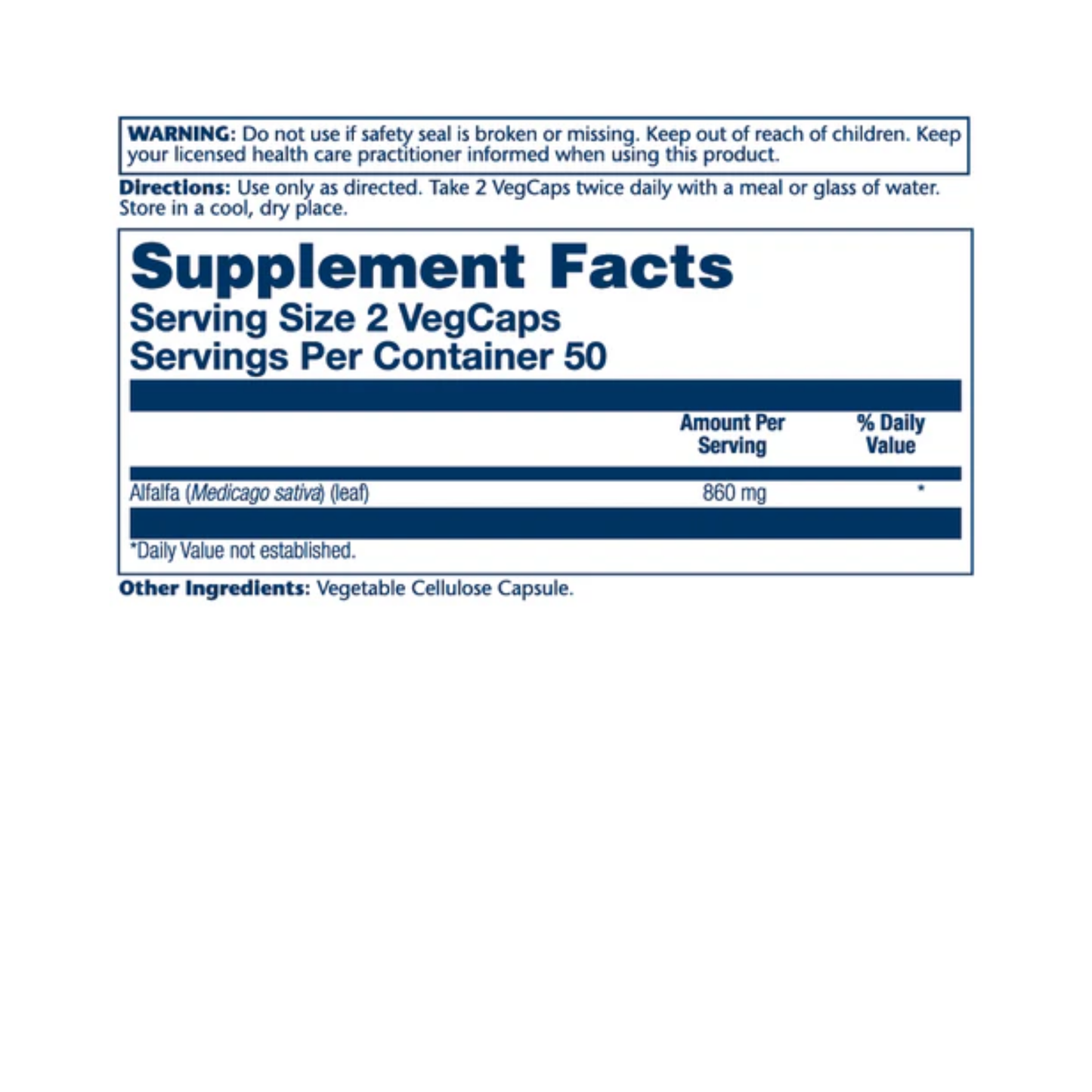 Solaray Alfalfa Leaf 860mg