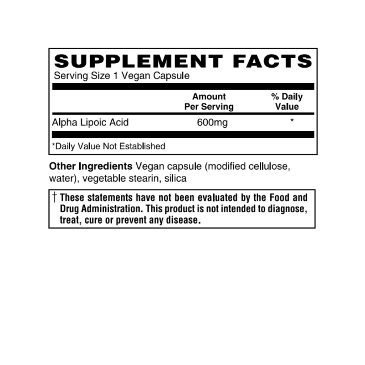 Alpha Lipoic Acid 600mg
