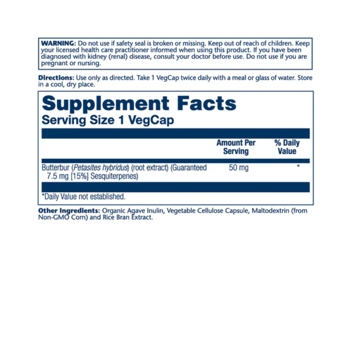 Solaray Butterbur Root Extract 50mg