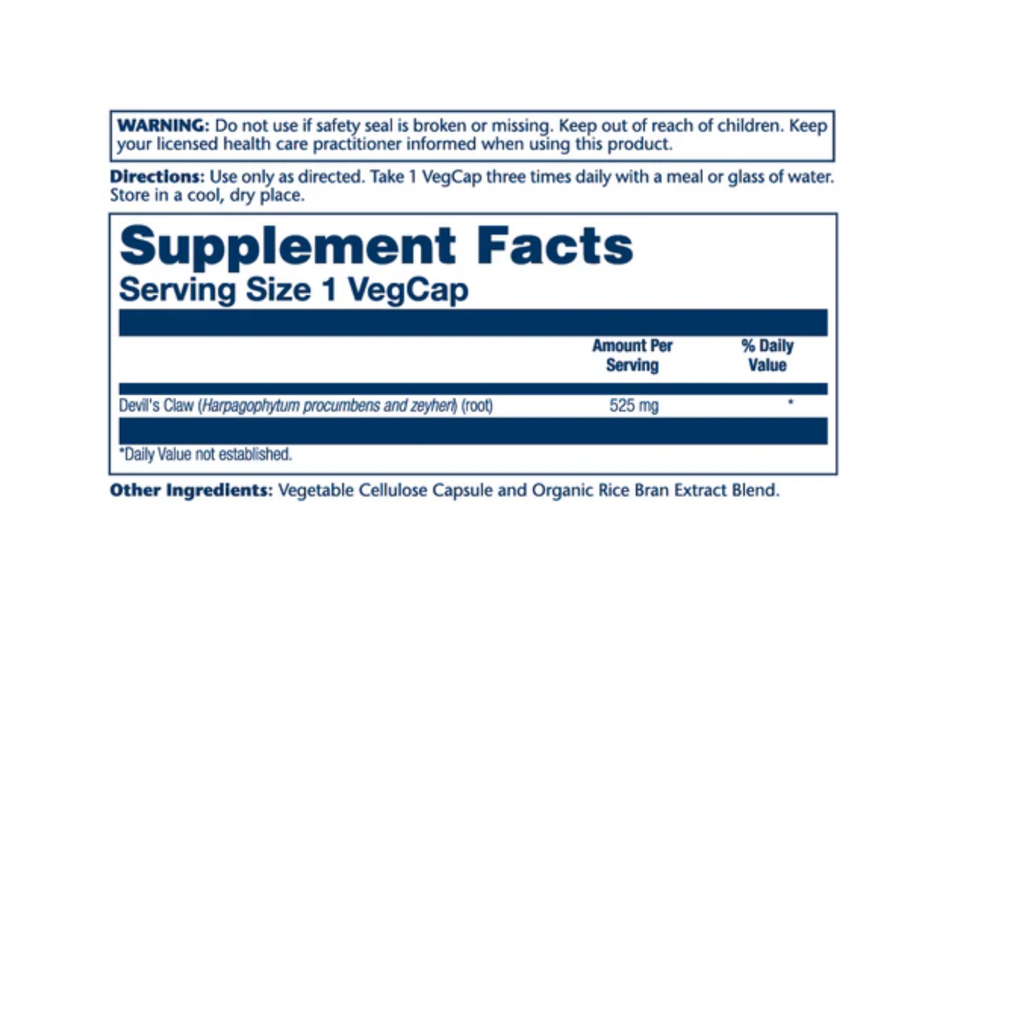 Solaray Devil's Claw Root 525mg