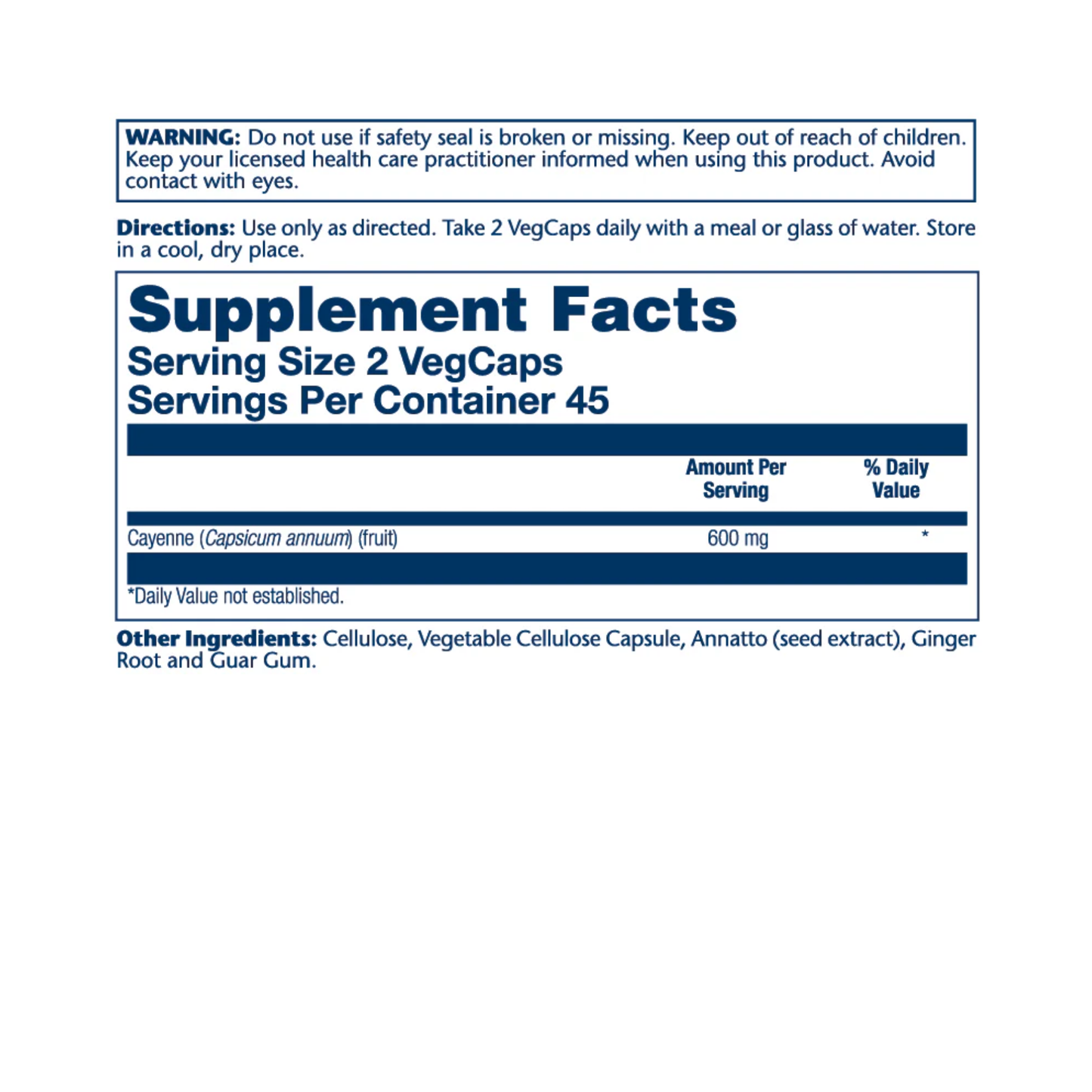 Solaray Extra Hot Cool Cayenne