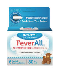 FeverAll Acetaminophen Suppositories 80mg