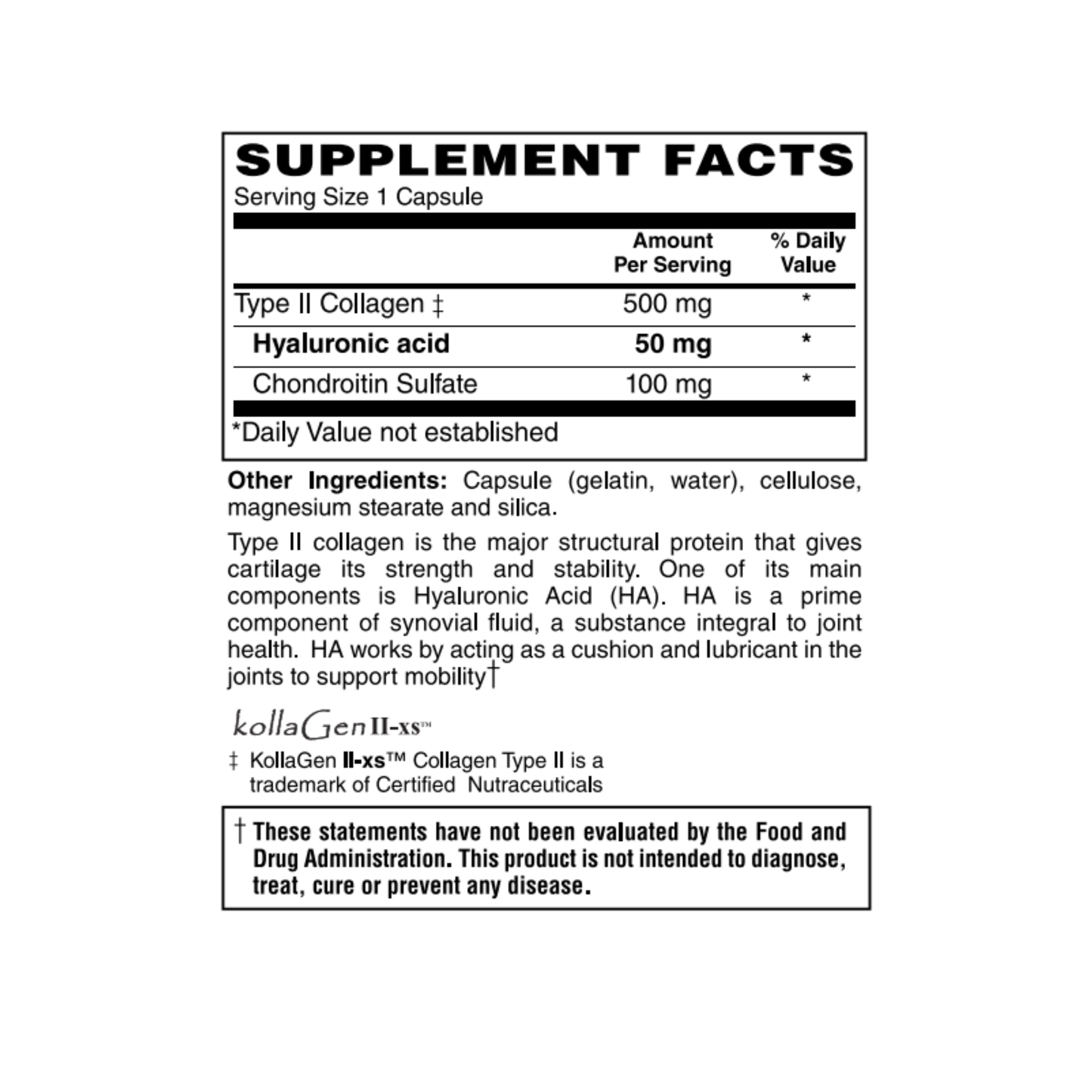 Hyaluronic Acid 50mg