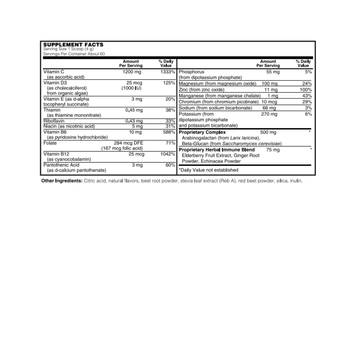 ImmunoLYTE Fizz Powder - Natural Mixed Berry Flavor