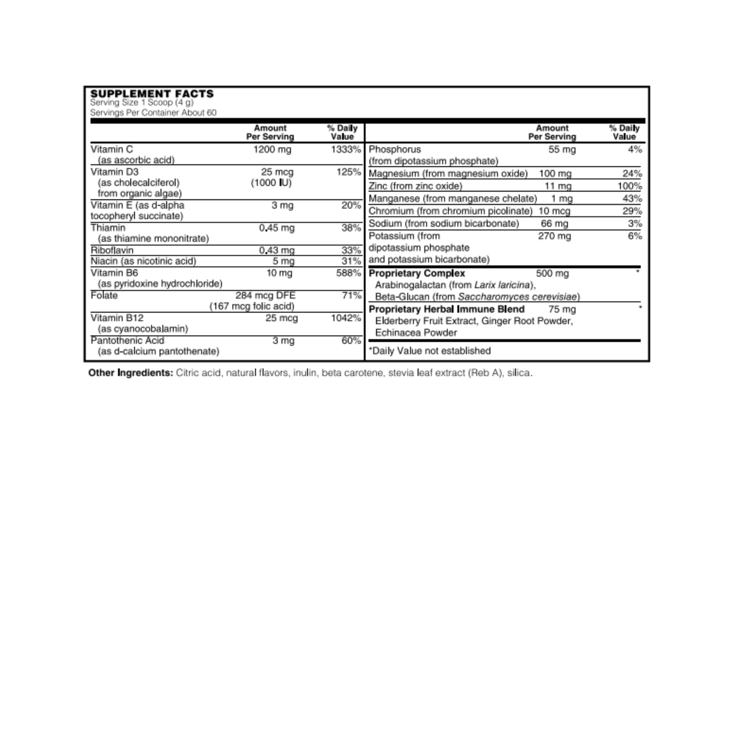 ImmunoLYTE Fizz Powder - Natural Orange Flavor