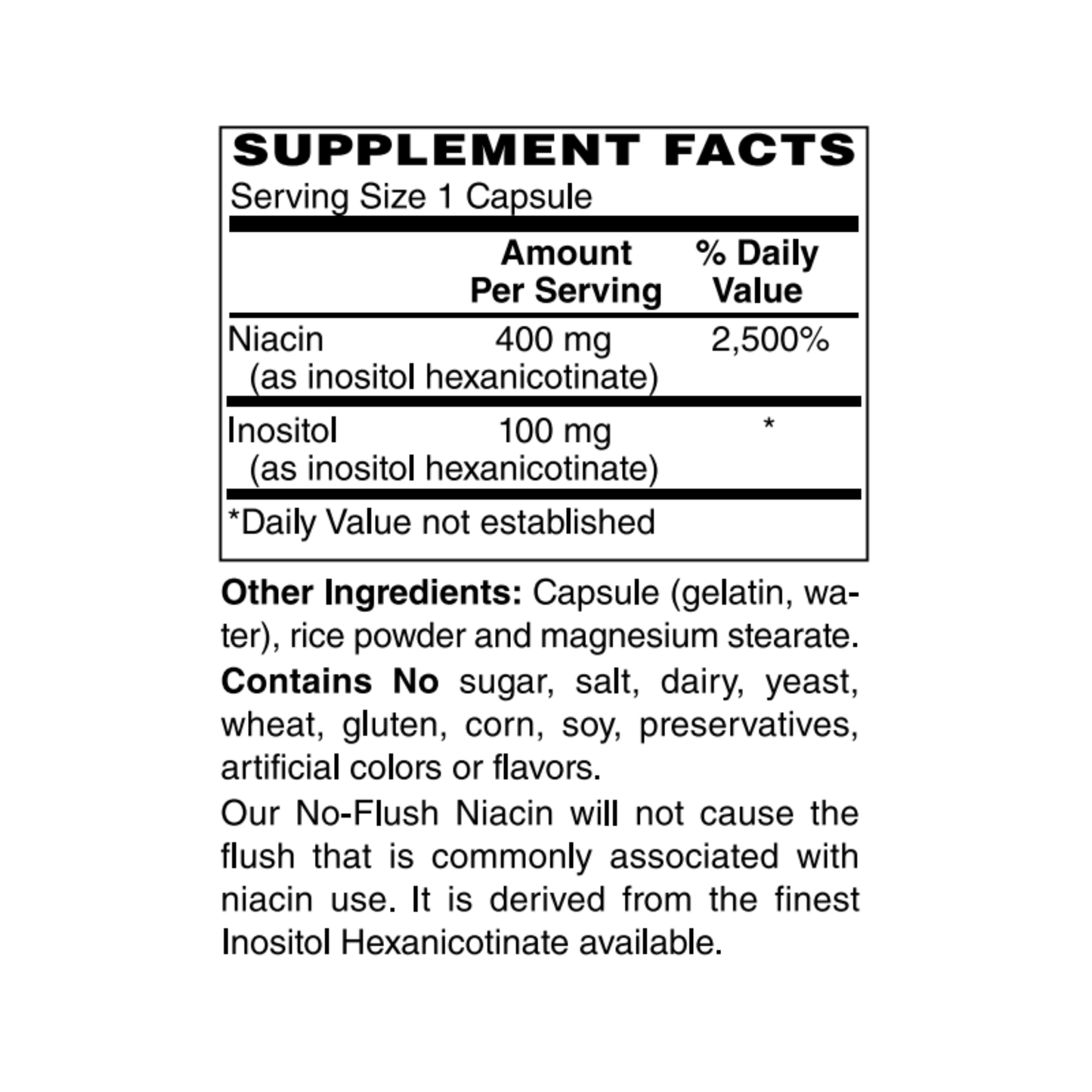 No-Flush Niacin 400mg