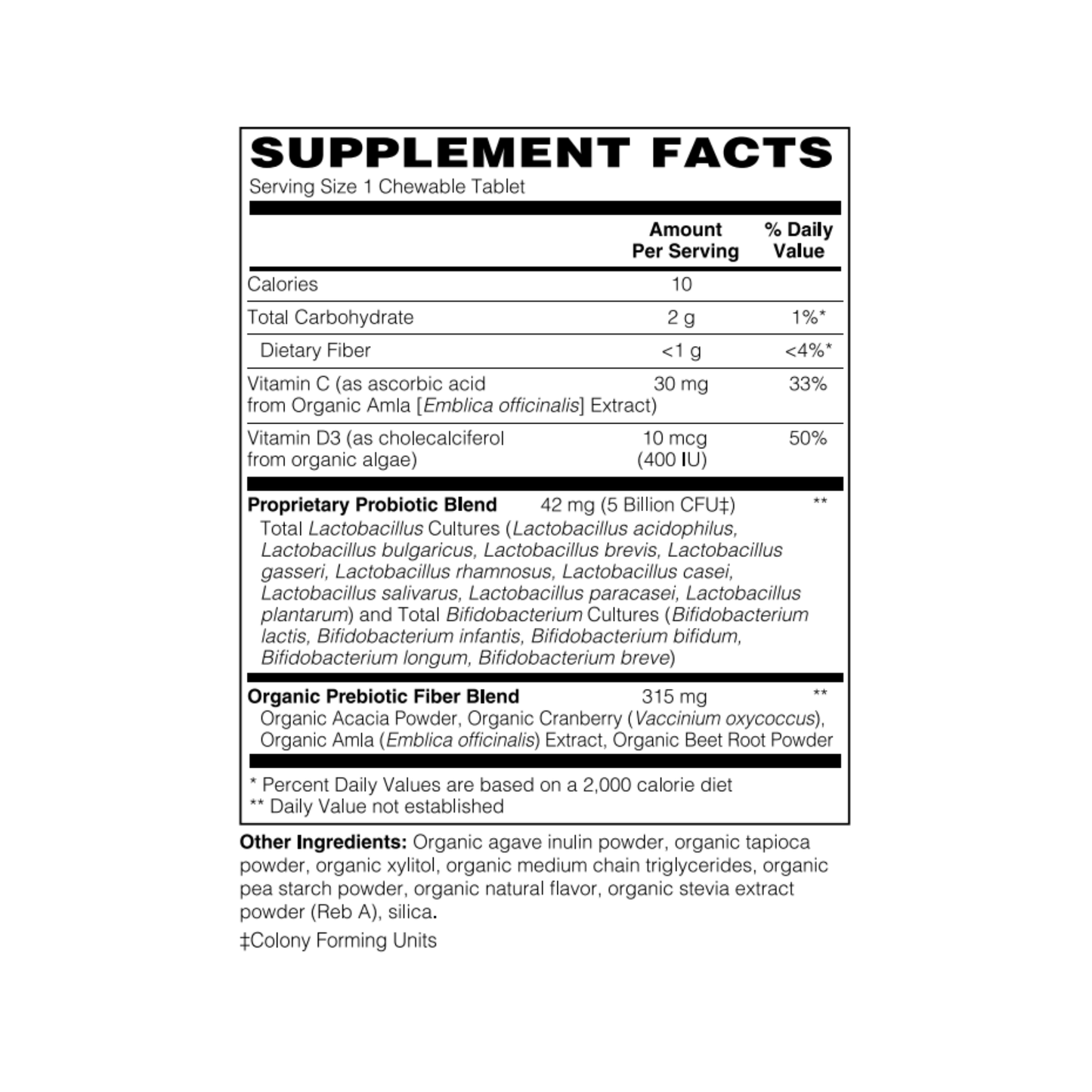 Organic Kids Comfort Probiotic Formula