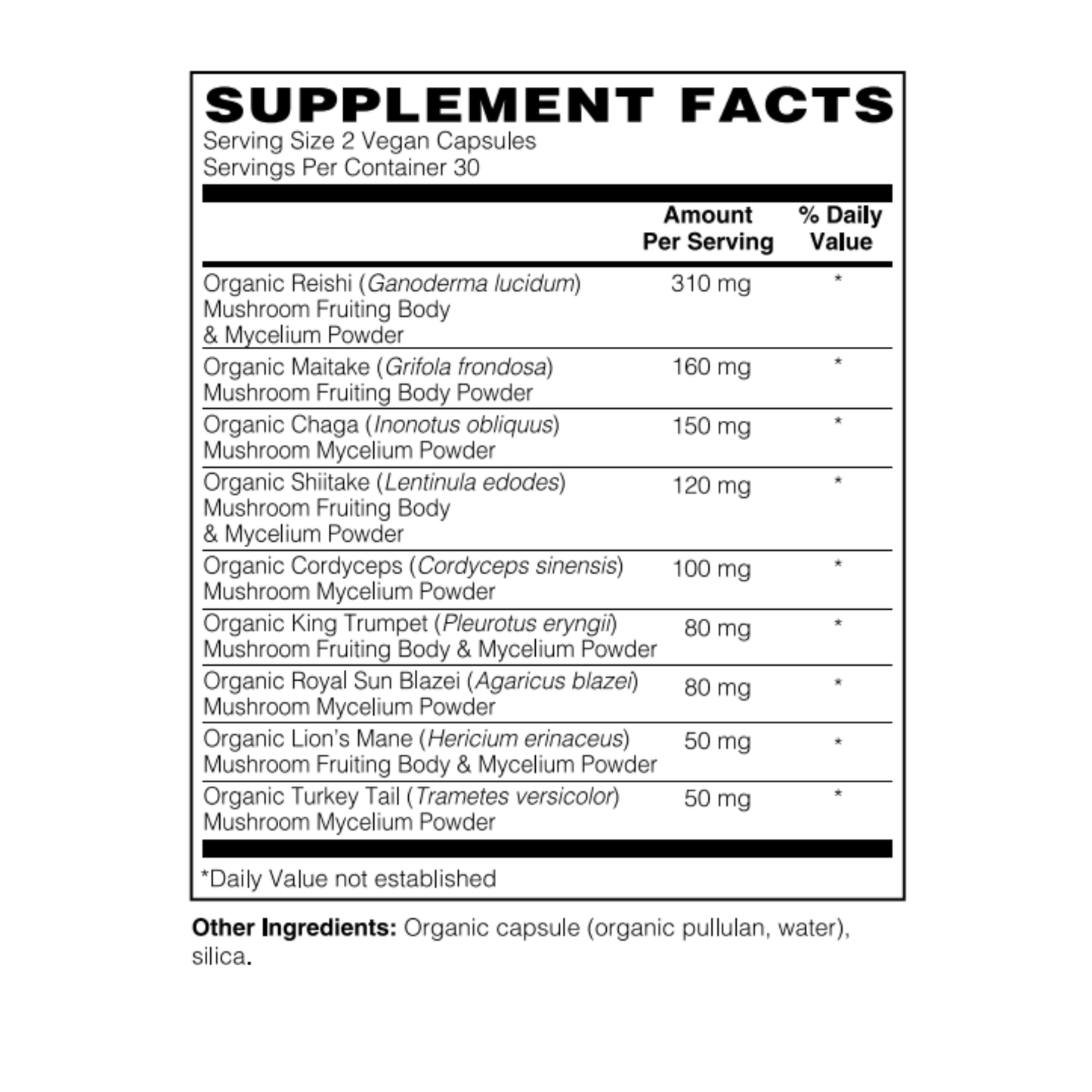 Organic Mushroom Immune Support