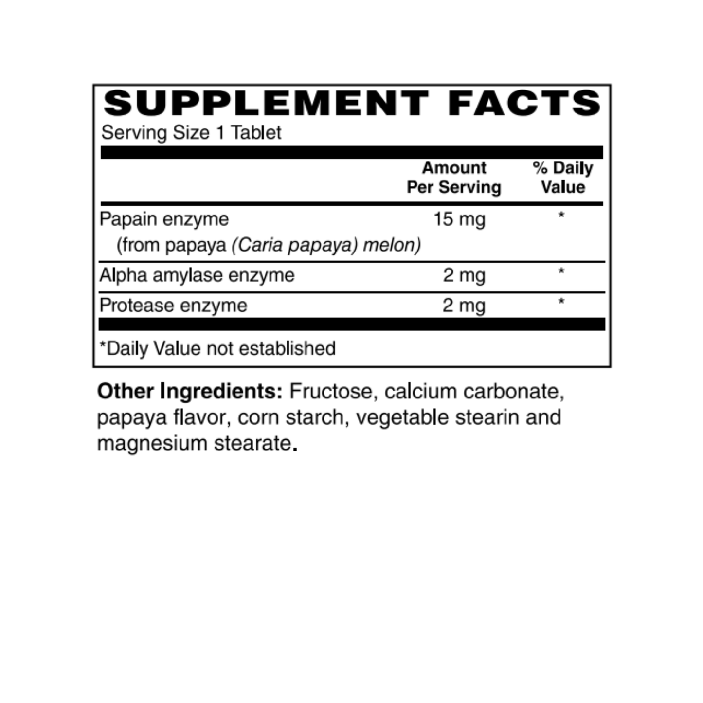 Papaya Enzyme Chewable
