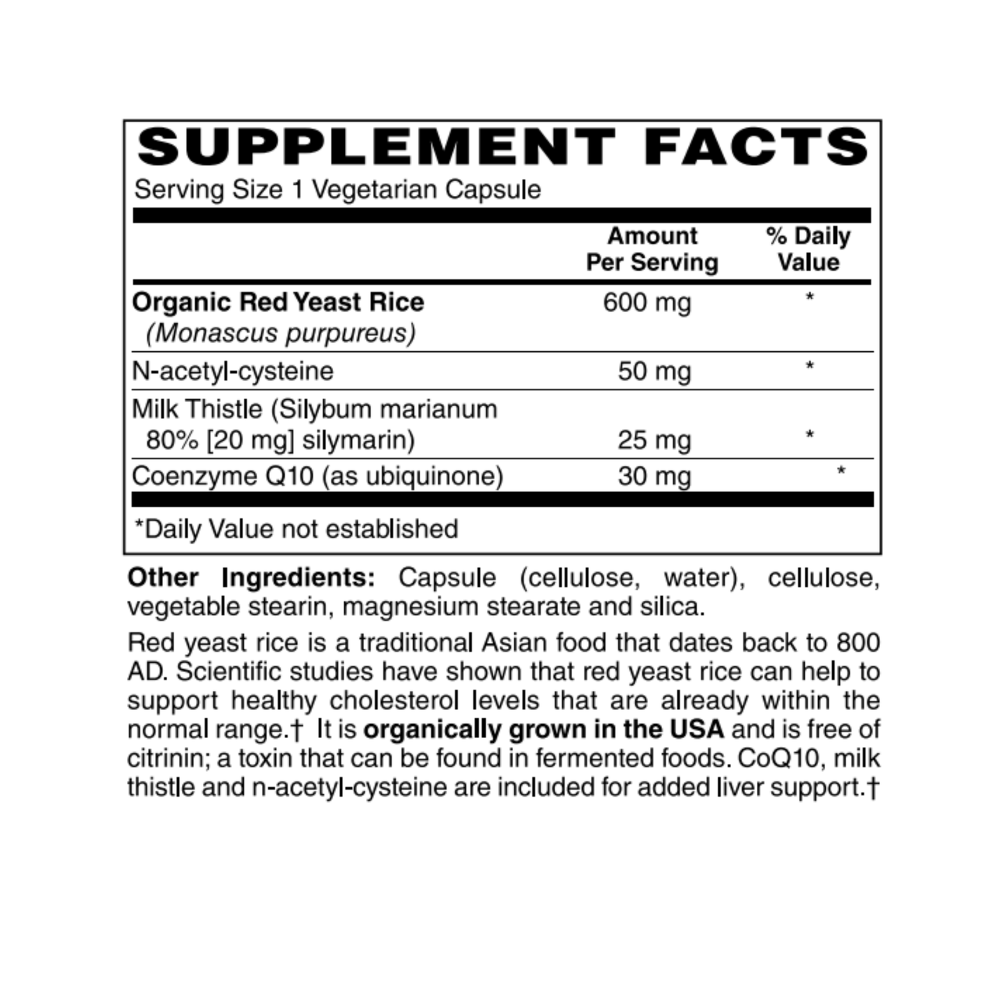 Red Yeast Rice Plus 600mg