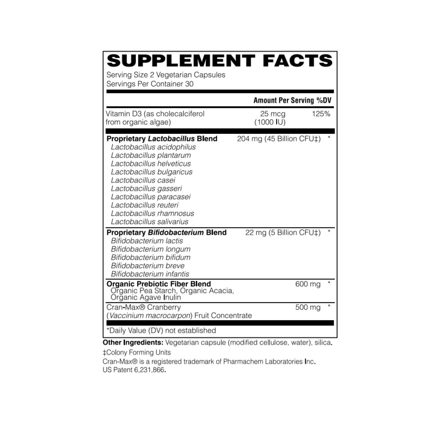 Urinary Formula 50 Billion Probiotic