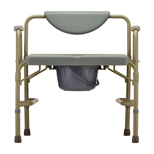 Heavy Duty Commode with Drop-Arm & Extra Wide Seat (pick up only)