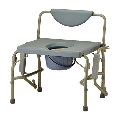 Heavy Duty Commode with Drop-Arm & Extra Wide Seat (pick up only)