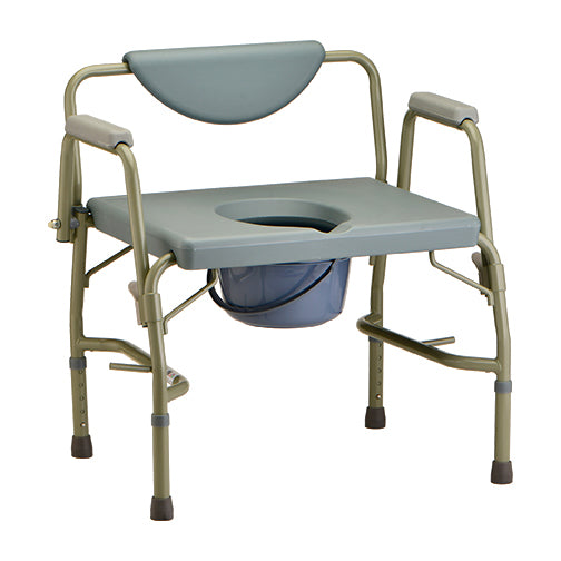 Heavy Duty Commode with Drop-Arm & Extra Wide Seat (pick up only)