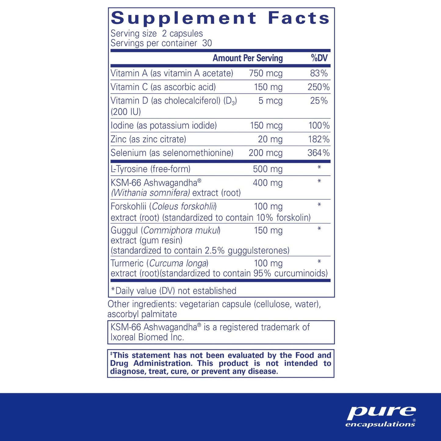 Pure Encapsulations Thyroid Support Complex