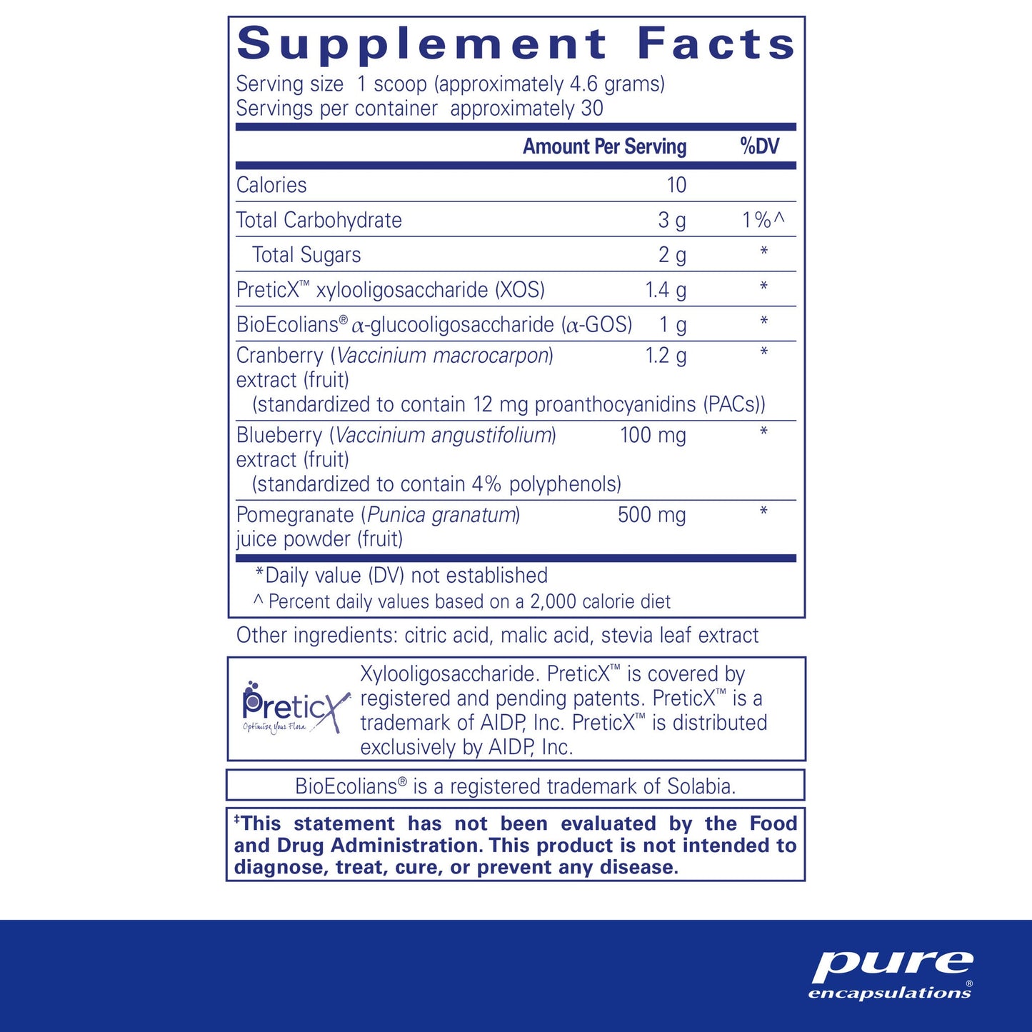 Pure Encapsulations Poly-Prebiotic powder