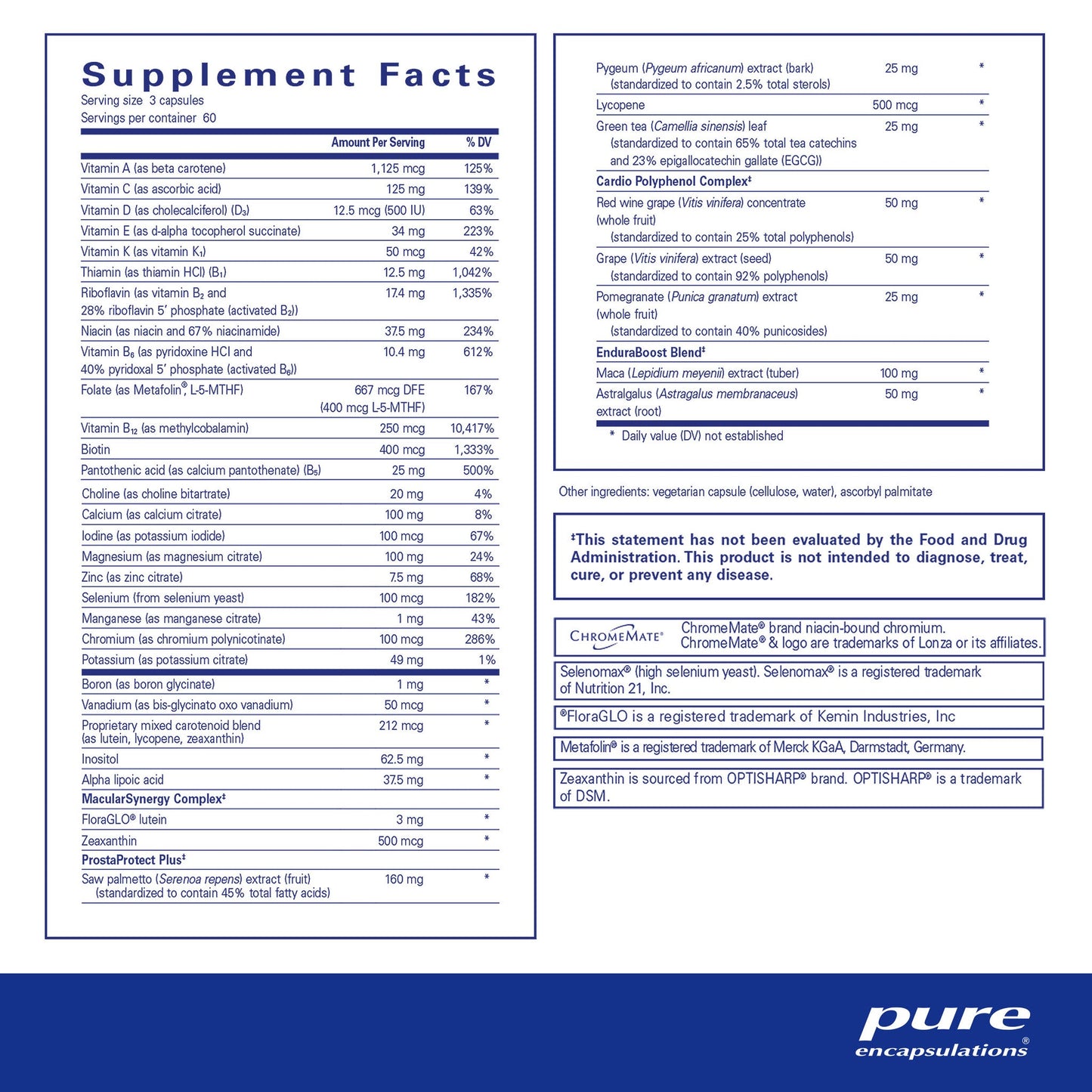 Pure Encapsulations Men's Nutrients