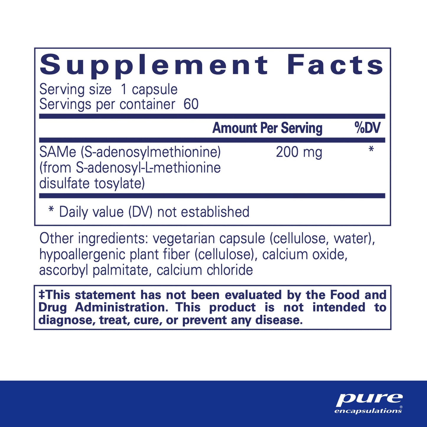 Pure Encapsulations SAMe (S-Adenosylmethionine)