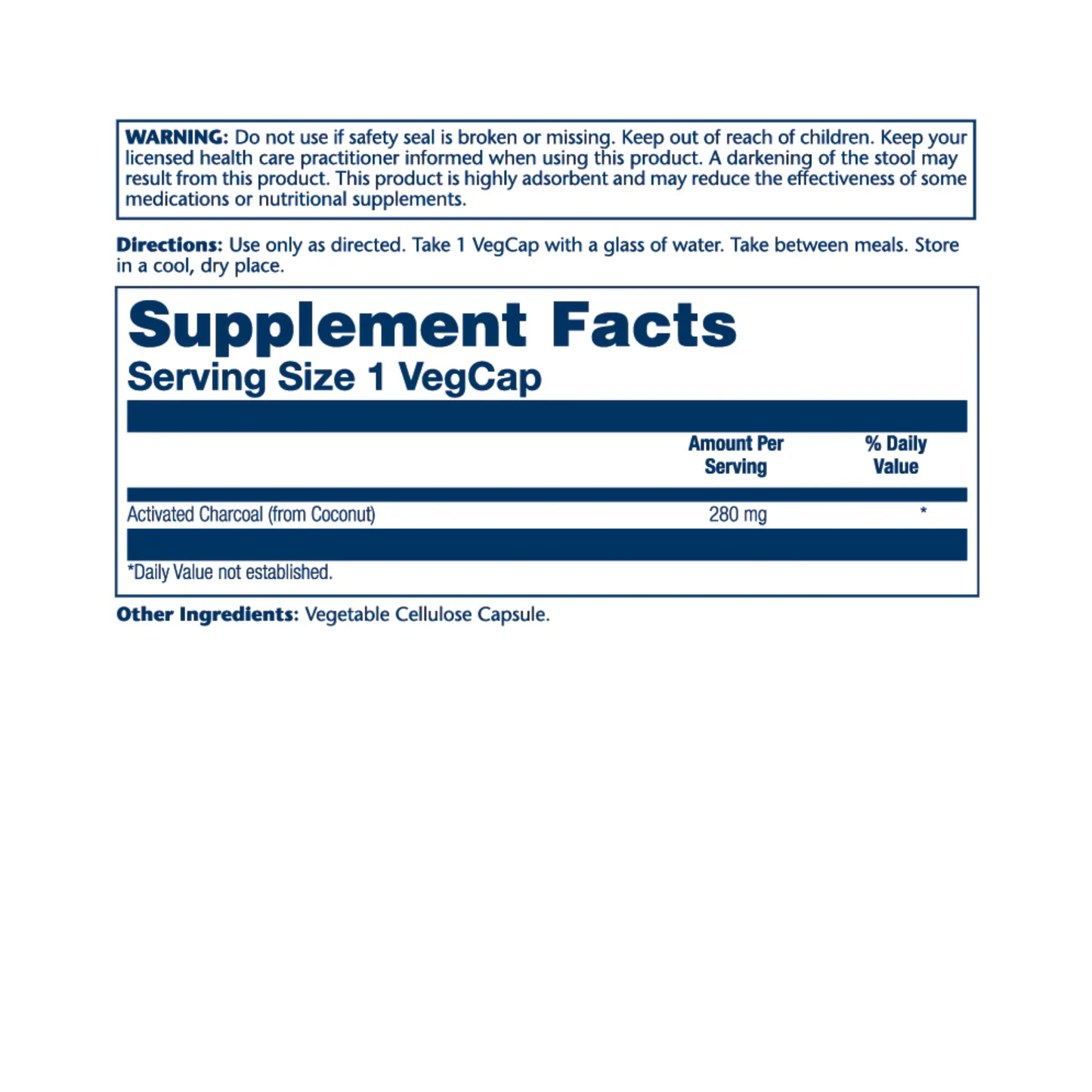 Solaray Activated Charcoal 280mg