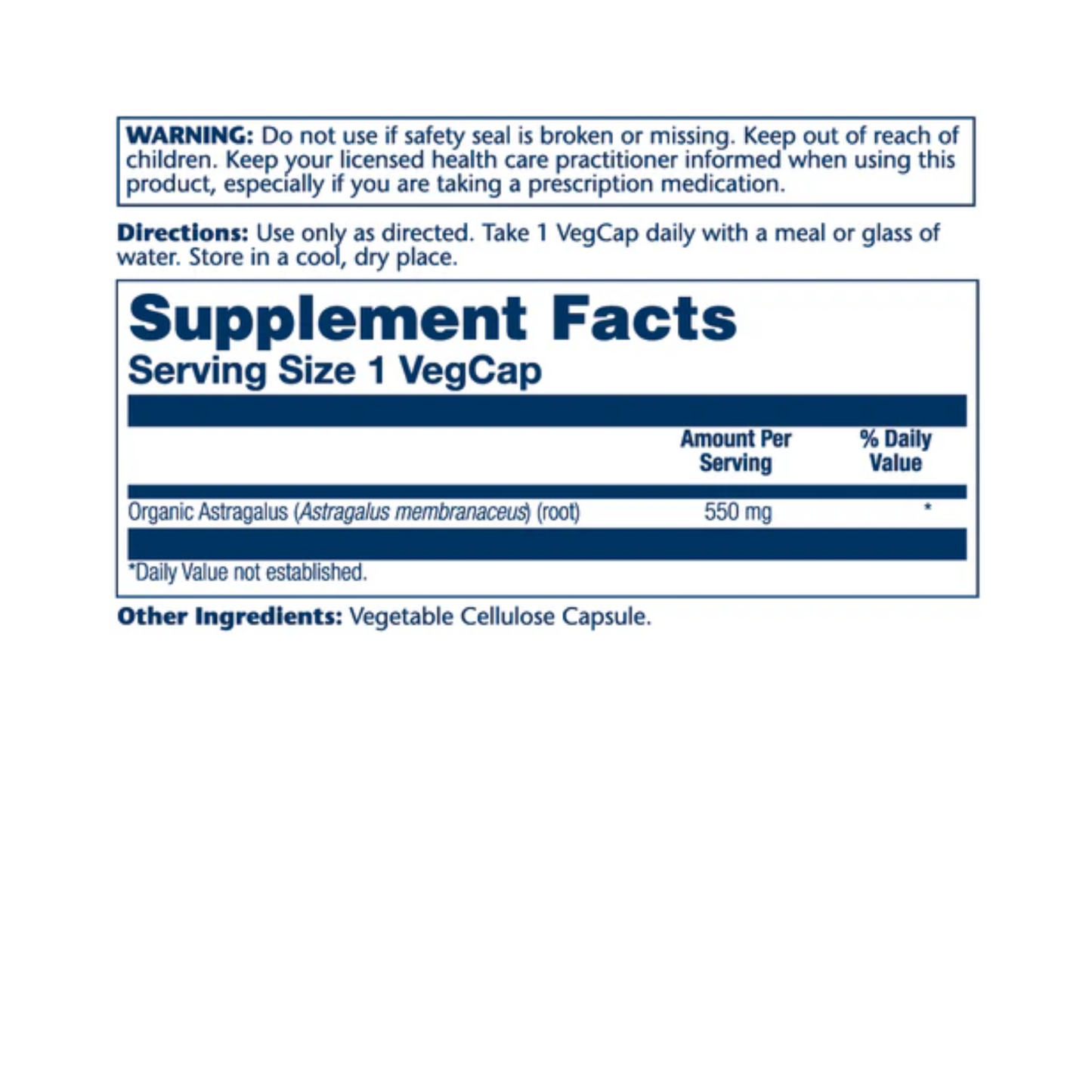 Solaray Astragalus 550mg