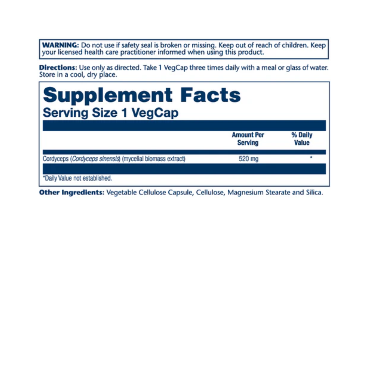 Solaray Cordyceps Mushroom 520mg