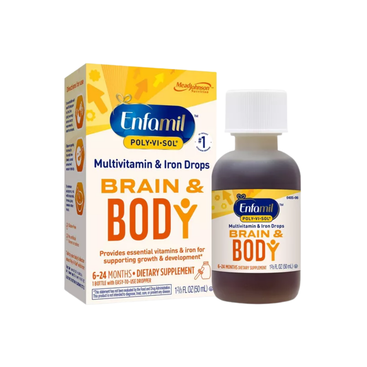 Enfamil Poly-Vi-Sol Multivitamin & Iron Drops Brain & Body