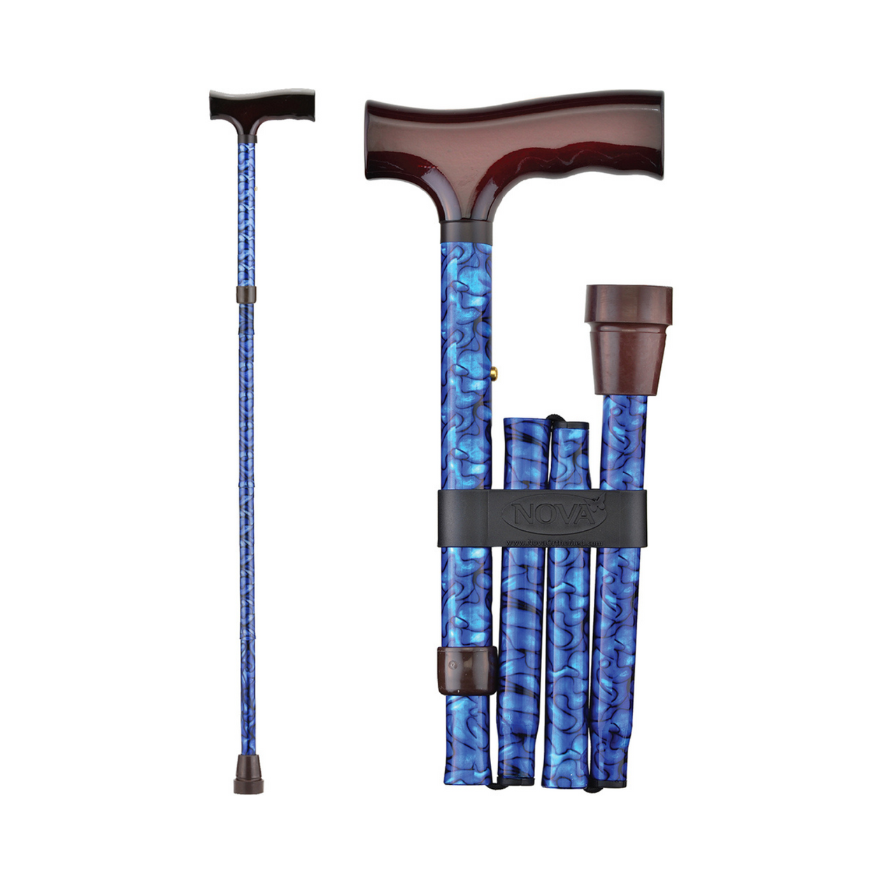 Folding Cane Wood Grip