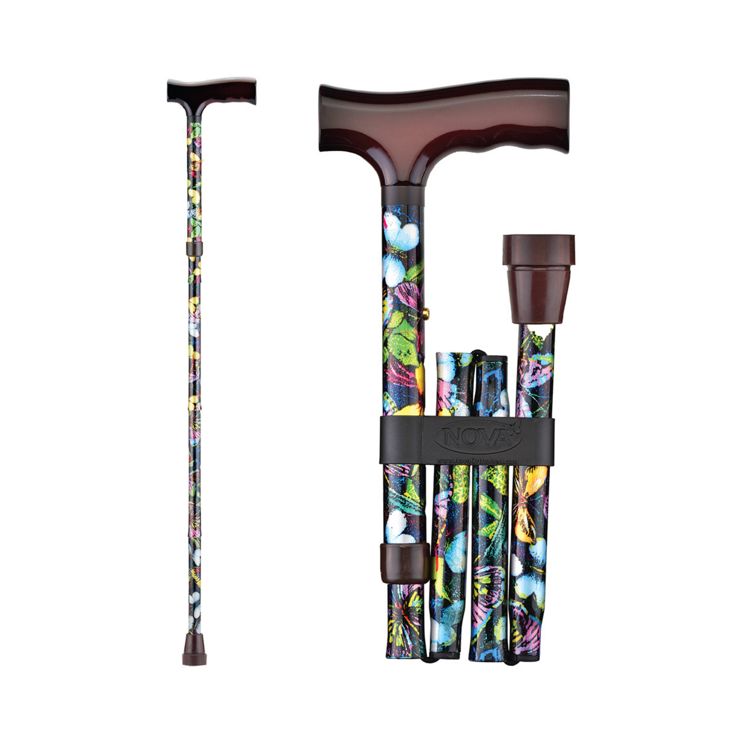 Folding Cane Wood Grip