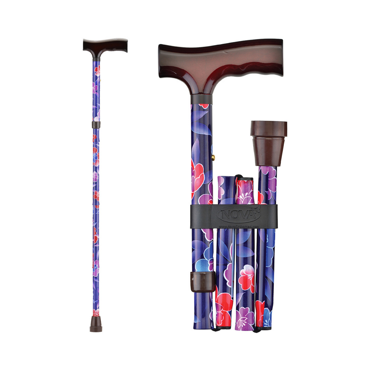 Folding Cane Wood Grip