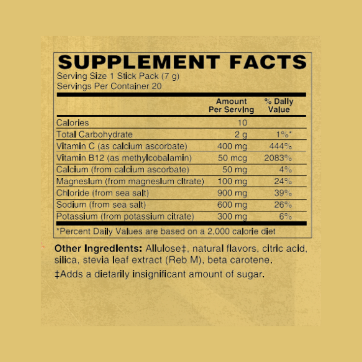 Hydrate! Electrolyte Drink Mix