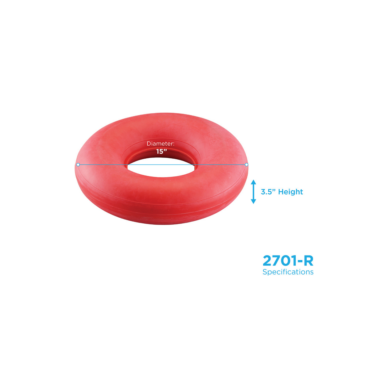Inflatable Rubber Cushion Red
