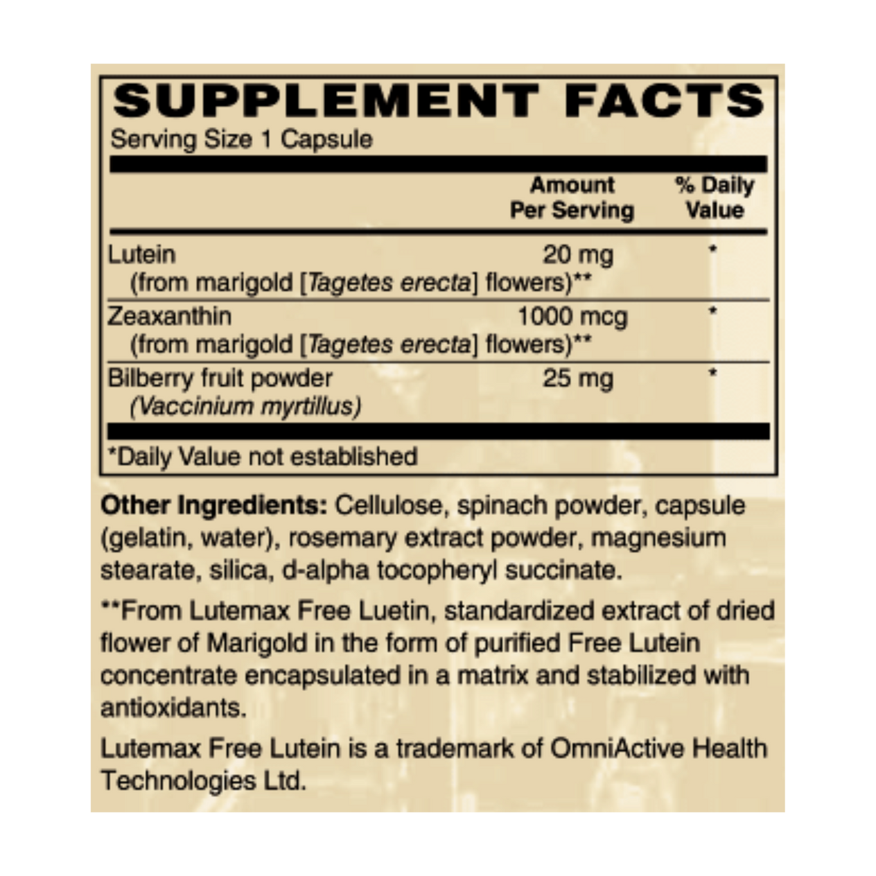 Lutein Plus 20mg 30ct.