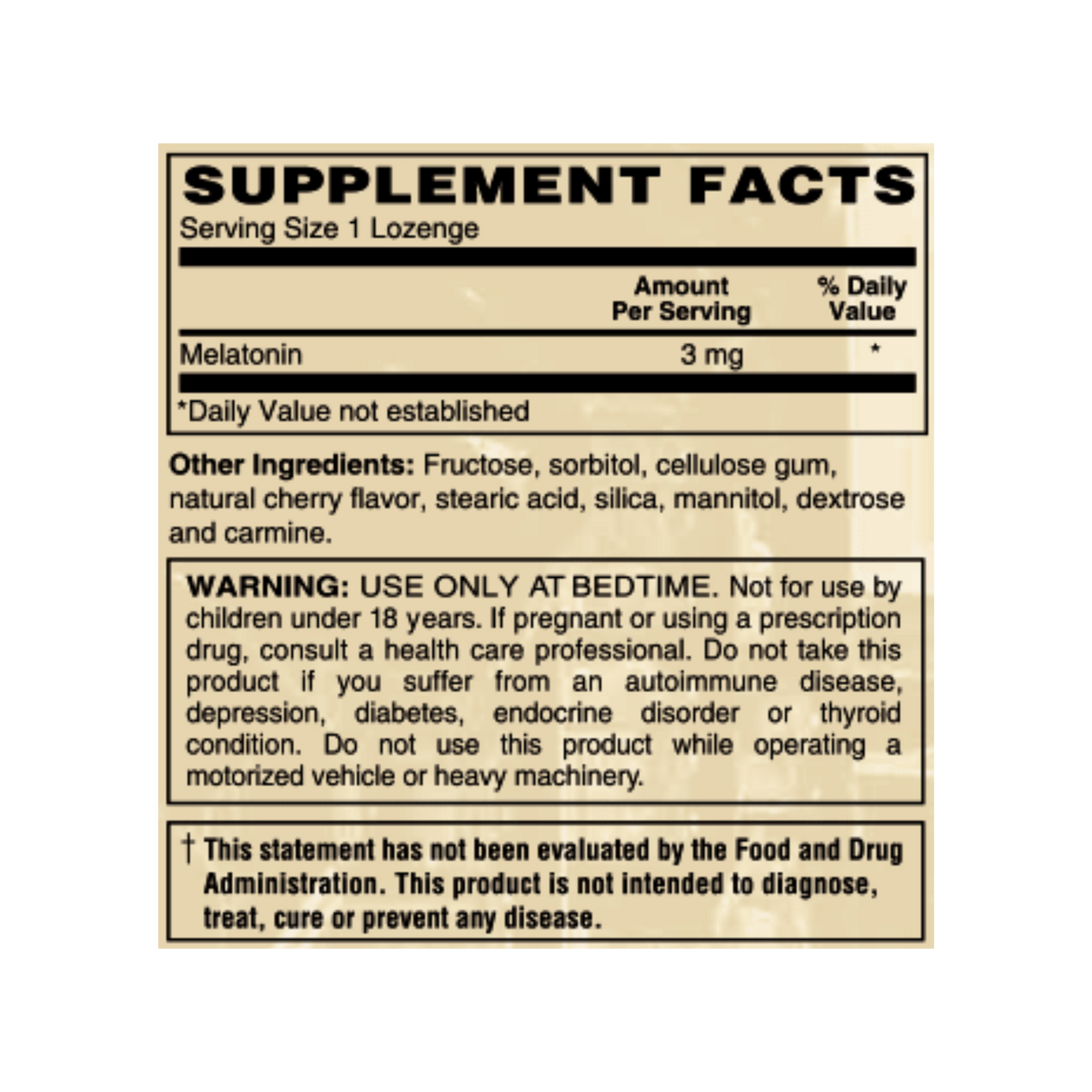 Melatonin 3mg Lozenges 90c