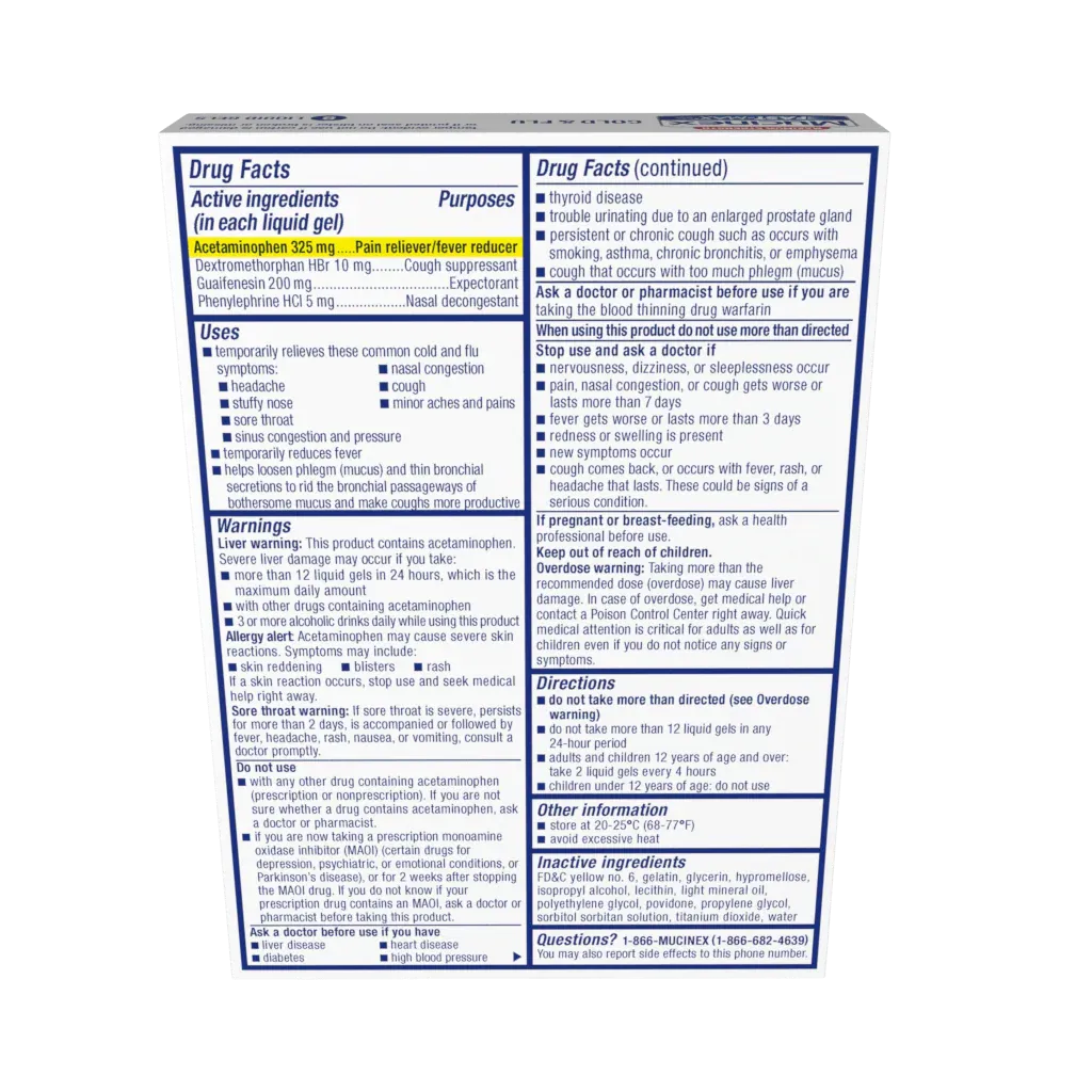 Mucinex Fast Max Cold and Flu Liquid Gels
