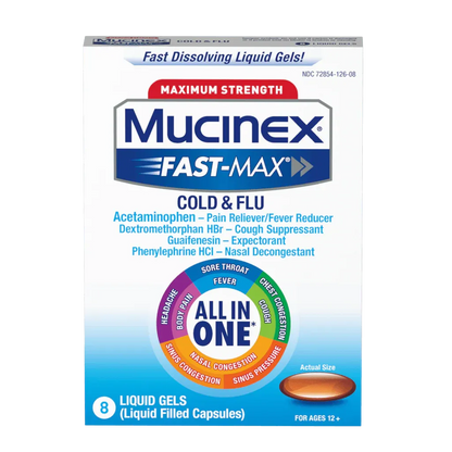 Mucinex Fast Max Cold and Flu Liquid Gels