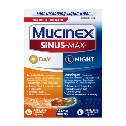 Mucinex Sinus Max Day & Night Liquid Gels