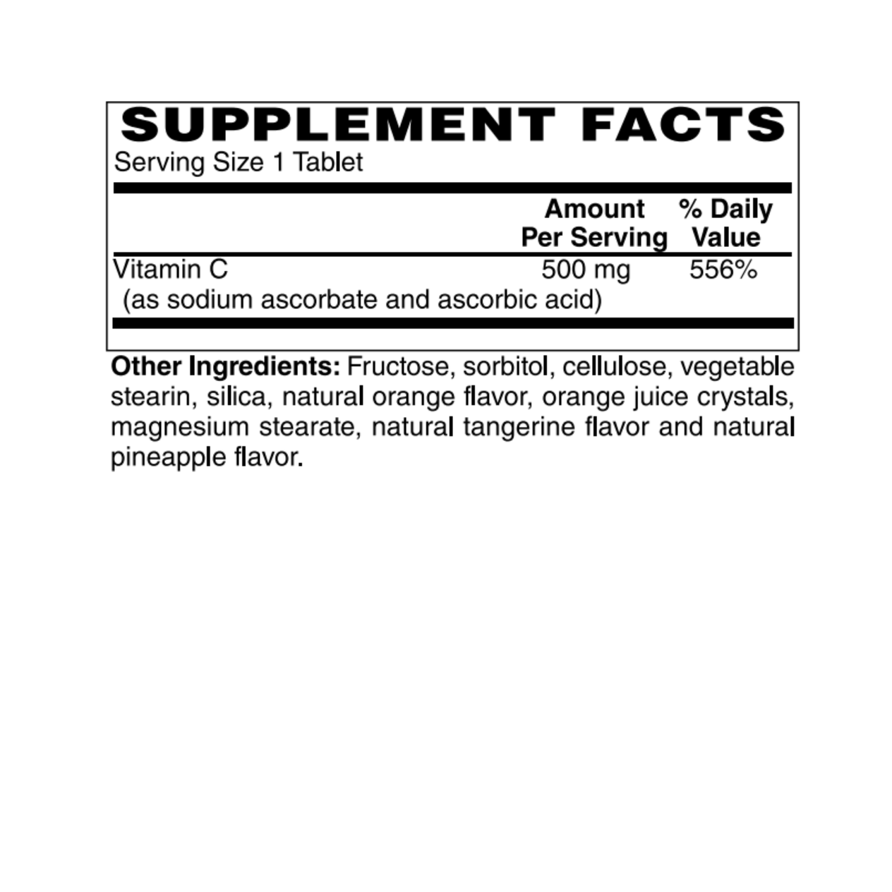 Orange Chewable Vitamin C 500mg