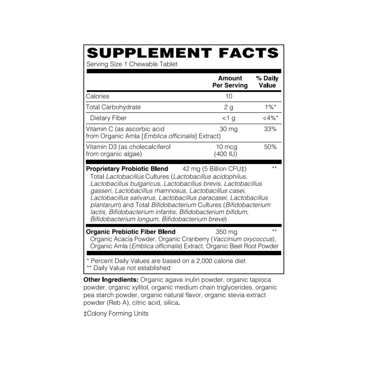 Organic Kids Comfort Probiotic Formula