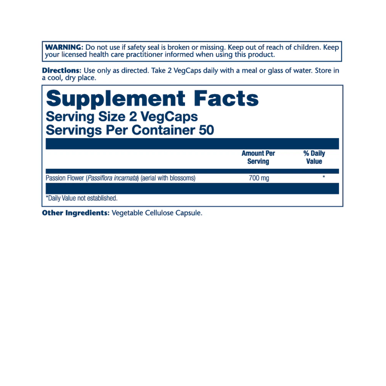 Solaray Passion Flower Aerial 700mg