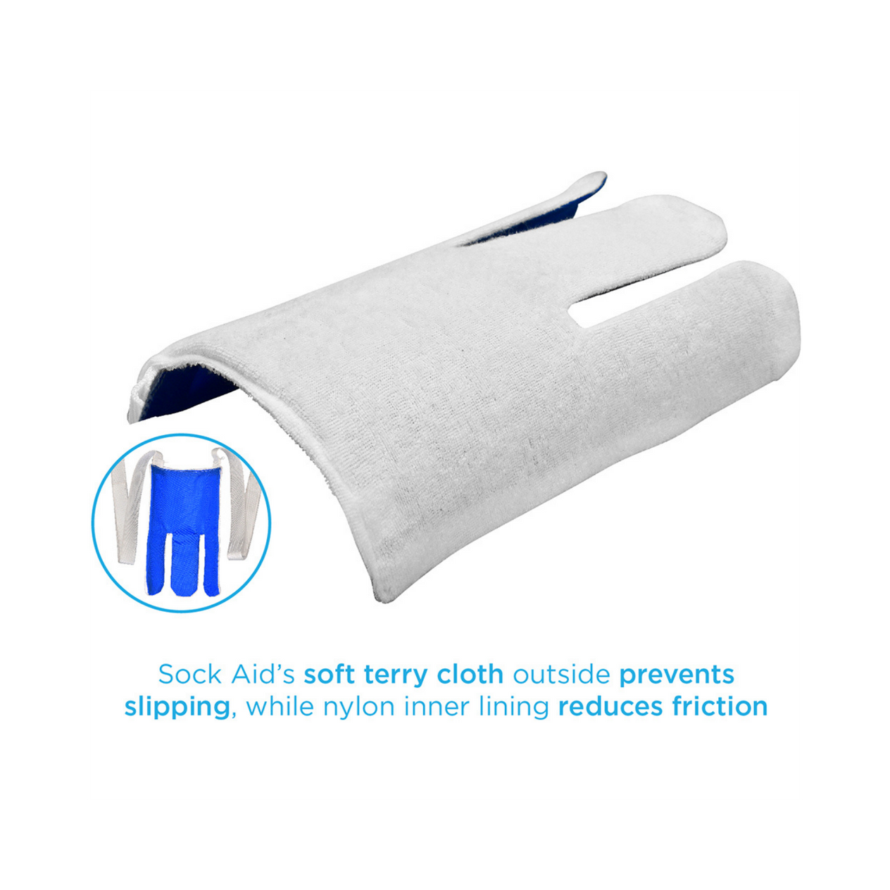 Terry Cloth Sock Aid