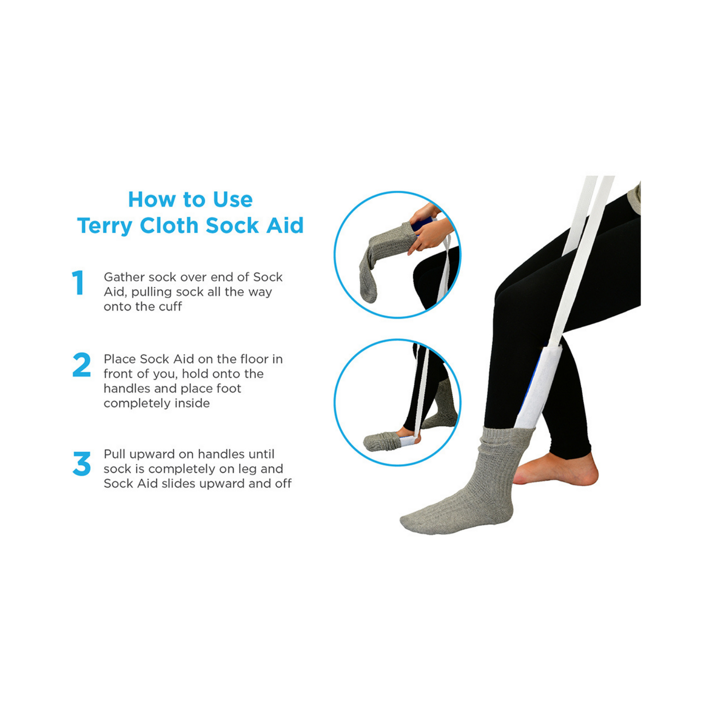 Terry Cloth Sock Aid