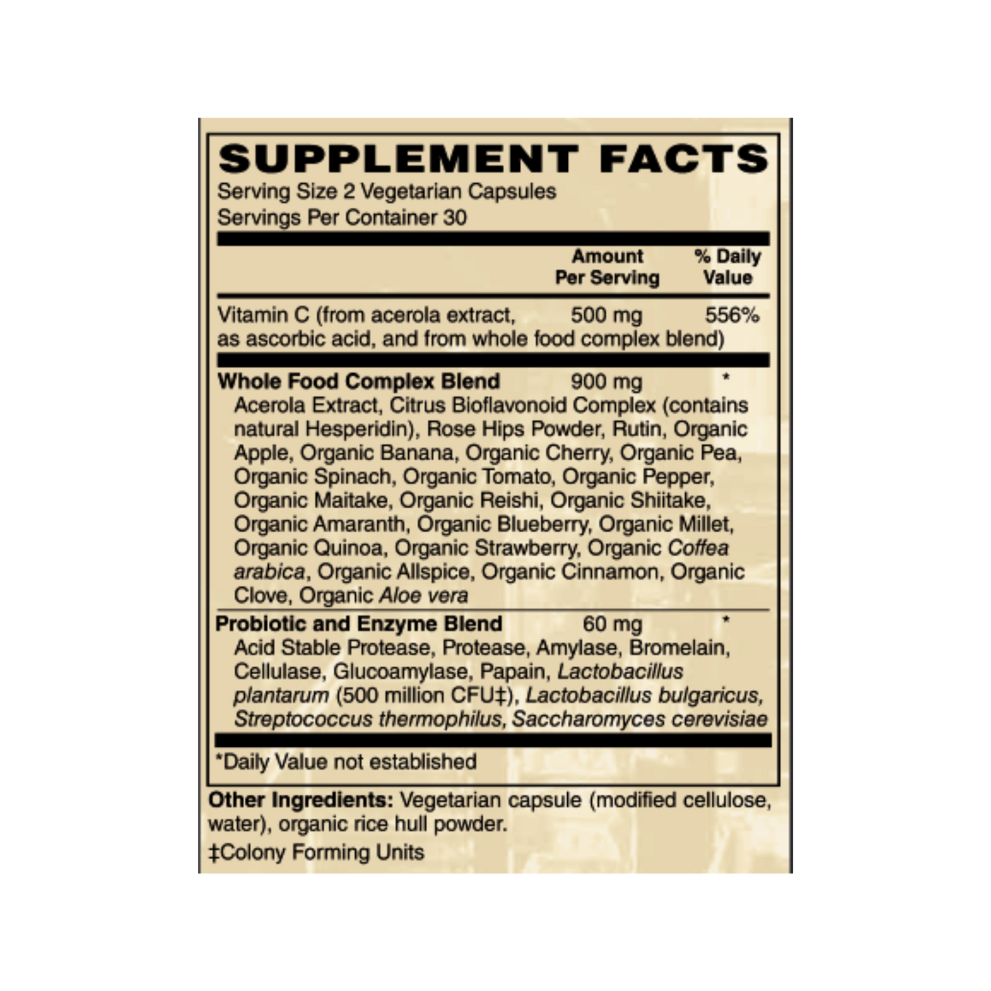 Whole Food Vitamin C 60c