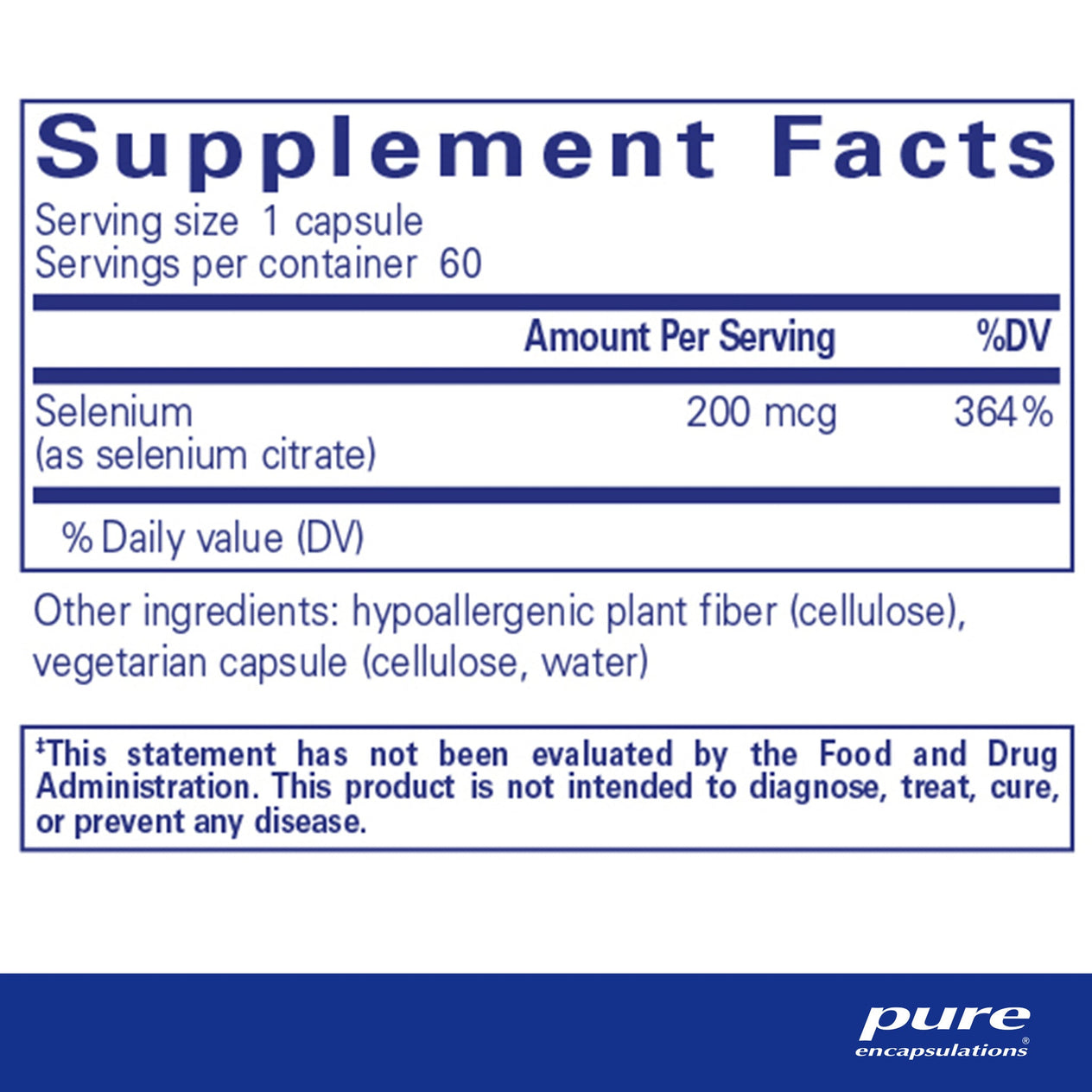 Pure Encapsulations Selenium (citrate)