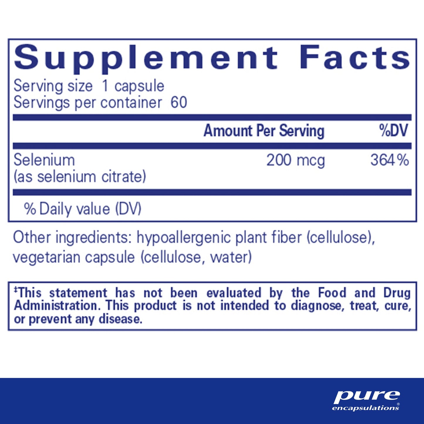 Pure Encapsulations Selenium (citrate)