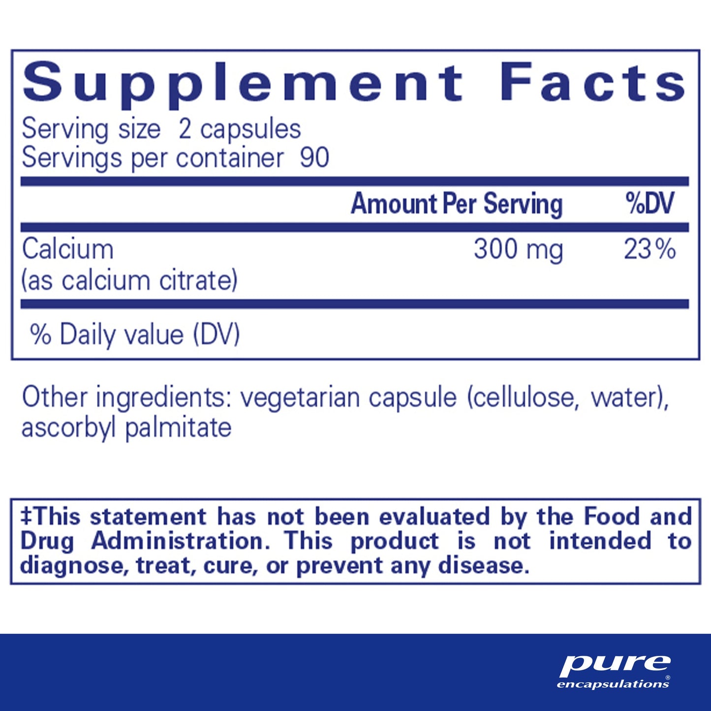 Pure Encapsulations Calcium (citrate)